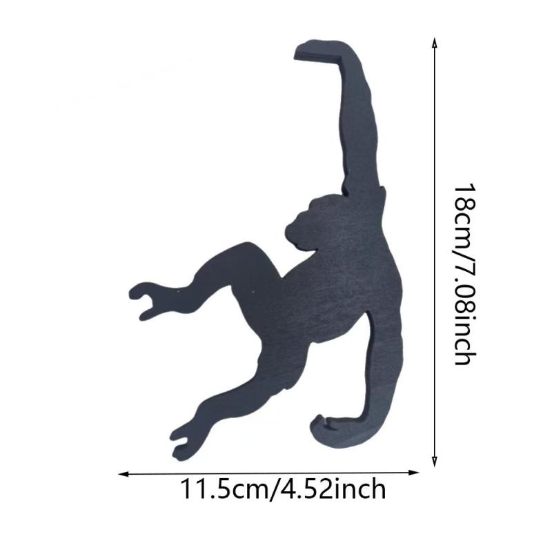 Kitchen Wall Door Wooden Hook Key Hanger Monkey Shaped Decor Holder Clothes Storage Rack Creative Hook Tool