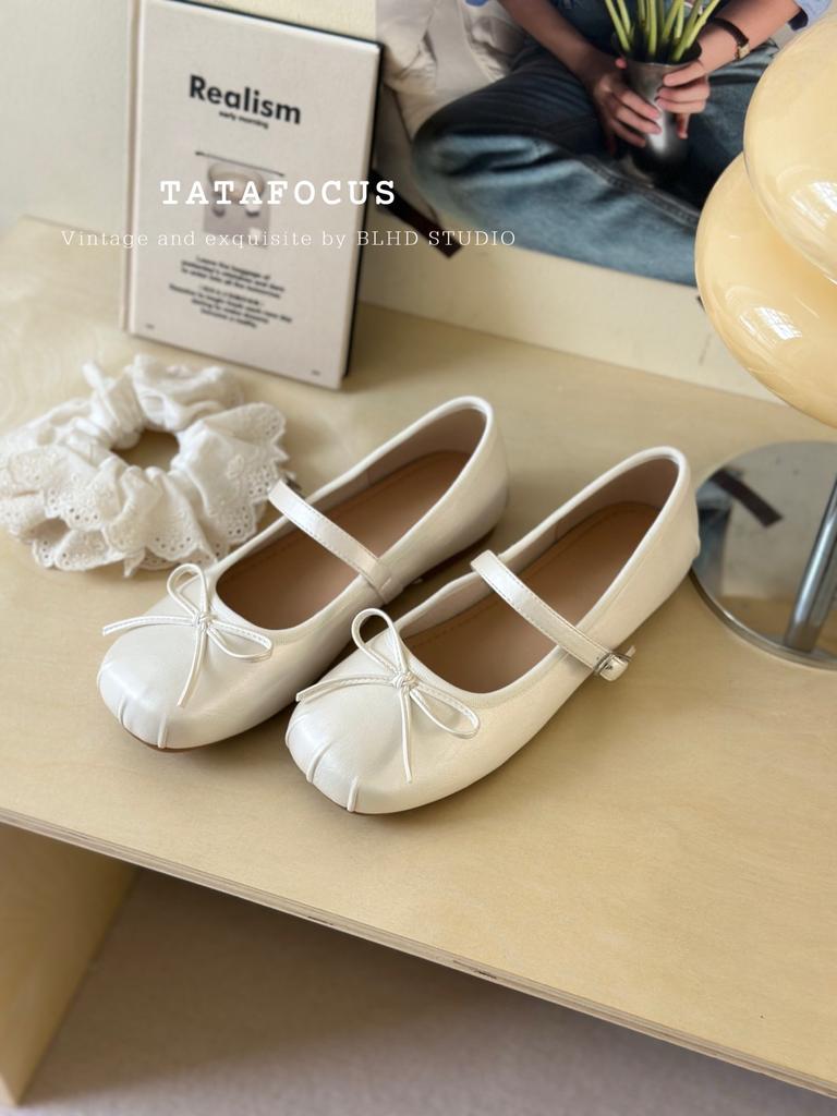 Ballet single shoes girl 2025 new summer Korean version French retro gentle fairy casual flat Mary Jane shoes