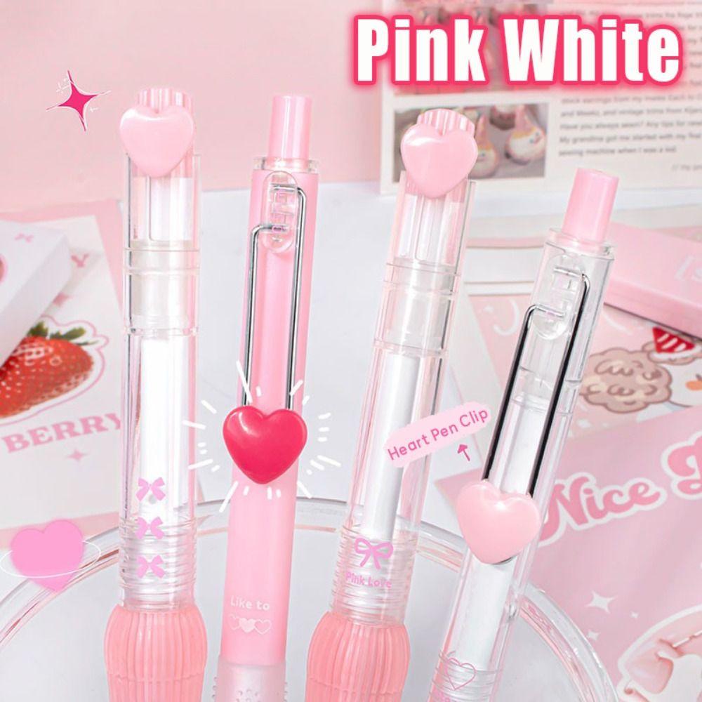 4PCS/Set Sweet Love Series Gel Pen Press Using Ballpoint Pen Multifunctional Writing Tool Students