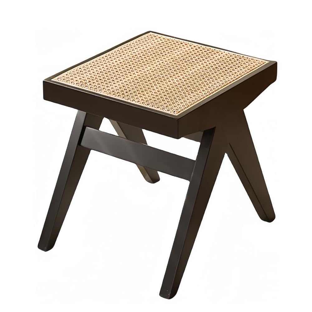 

Деревянный табурет Erinotto с плетеными сиденьями-ступеньками из ротанга или 3, подходящий для гостиных и простой в многофункциональном использовании дома, плетеный, подставка для ног, в японском стиле