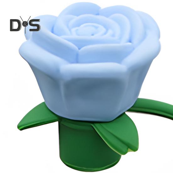 Silicone Straw Covers Caps Rose Flower Straw Toppers 10mm Reusable Leak-Proof Straw Toppers Dust-Proof Straw Tip Cover Valentine's Day Gifts