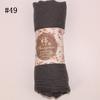 Muslim Women Solid Color Scarf Shawl Cotton Crinkle Hijab