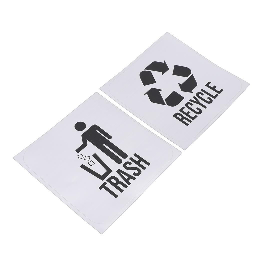 Recycle and Trash Stickers Indoor Outdoor Kitchen Office Organization Garbage Bin Waste Basket Labels