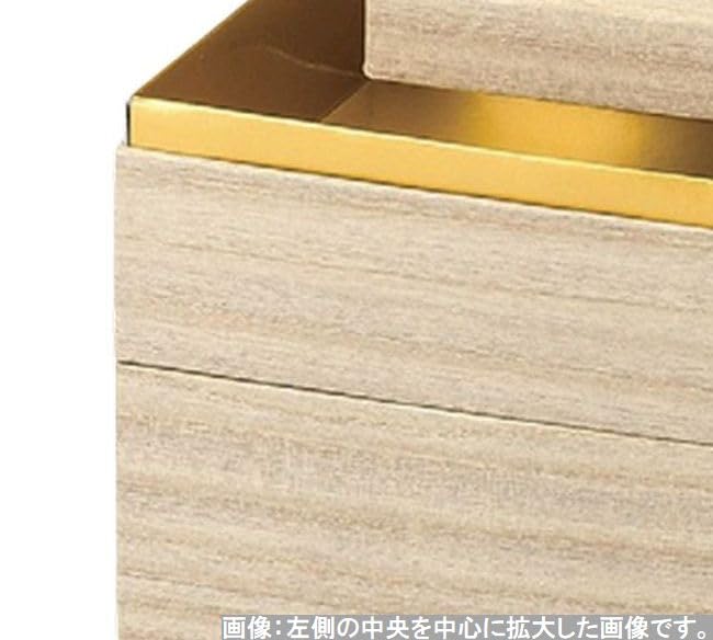 Recreational Bento Box Made in Japan 3 Tiers Dimensions Japanese Paper Fukutou Wood Grain x x J-kitchens (Lunch Box) 4.5 14.3cm 14.3cm 16.2cm