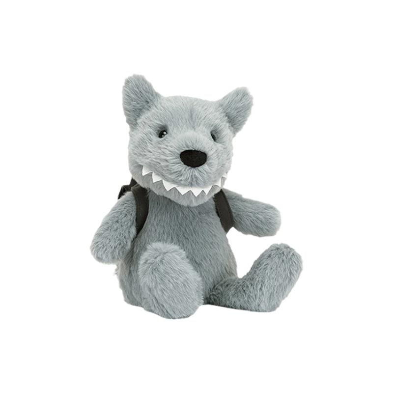 

JELLYCAT Woods Animal Series Backpack Wolf Fun Doll Plush Doll 22cm high Box Not Included