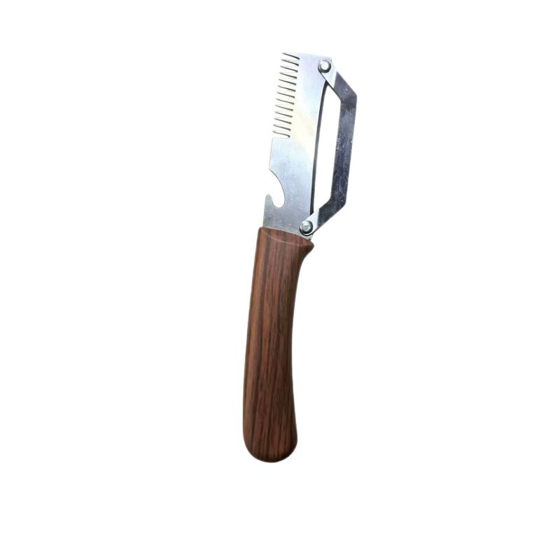 Pelapatate Multifunzione per Cucina Acciaio Inossidabile Affettatrice per Cipollotti Strumento per Pelare Frutta e Verdura Coltello Pelapatate per Canna da Zucchero