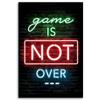 Canvas Print, Neon Gaming Inscription