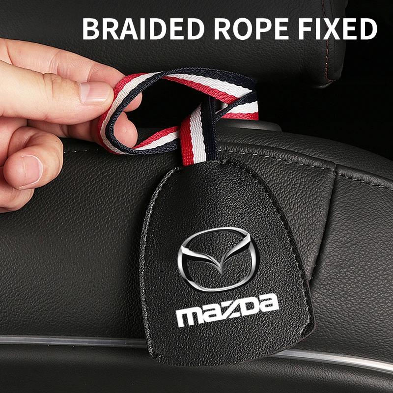 Závěs na opěradlo sedadla s logem auta Háček na tašku Skryté háčky do interiéru auta Pro Mazda 3 6 Atenza Axela Demio CX3 CX5 MP MS RX8 Autodoplňky
