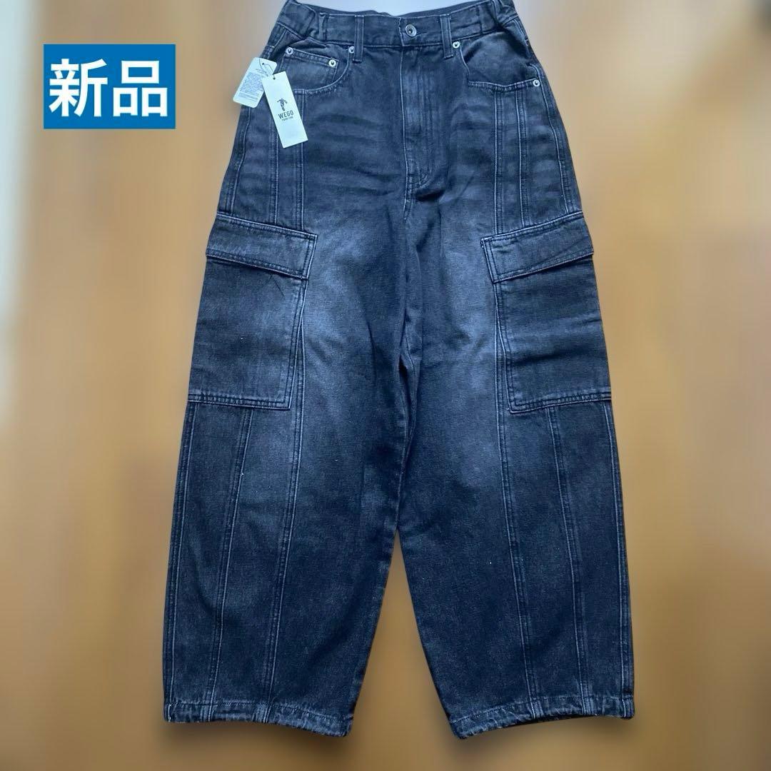 [WEGO] Easy 3D Barrel Leg Denim Cargo Pants S Size