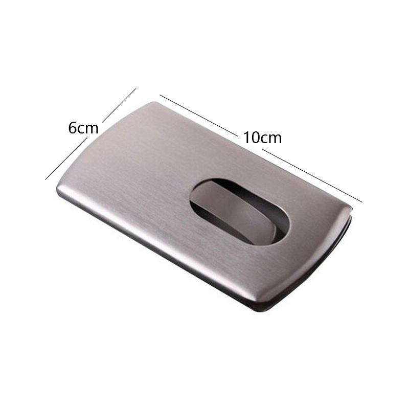 Business Card Holder Cash Bank Card Case Hand Brushed Name Card Case for Men Women Office Supplies