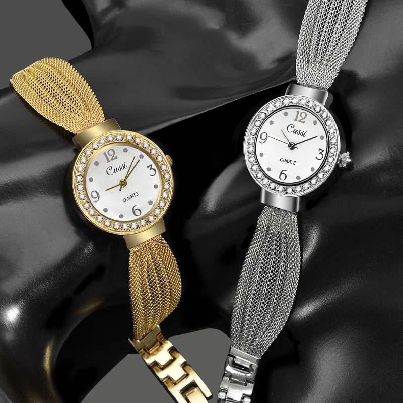 Luxury Fashion Women's Quartz Watch Version Creative Girls' Watch Fashion Mesh Strap Ladies Bracelet Watch