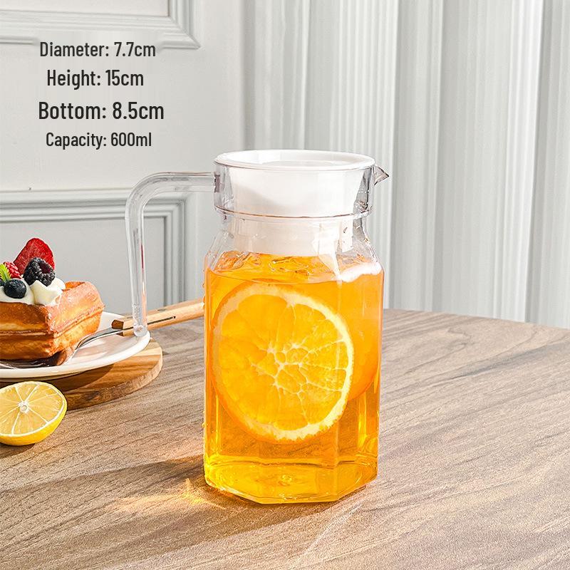 

Акриловый восьмиугольный кувшин для холодной воды - Большой объем, устойчивый к падениям, пищевой прозрачный кувшин для сока