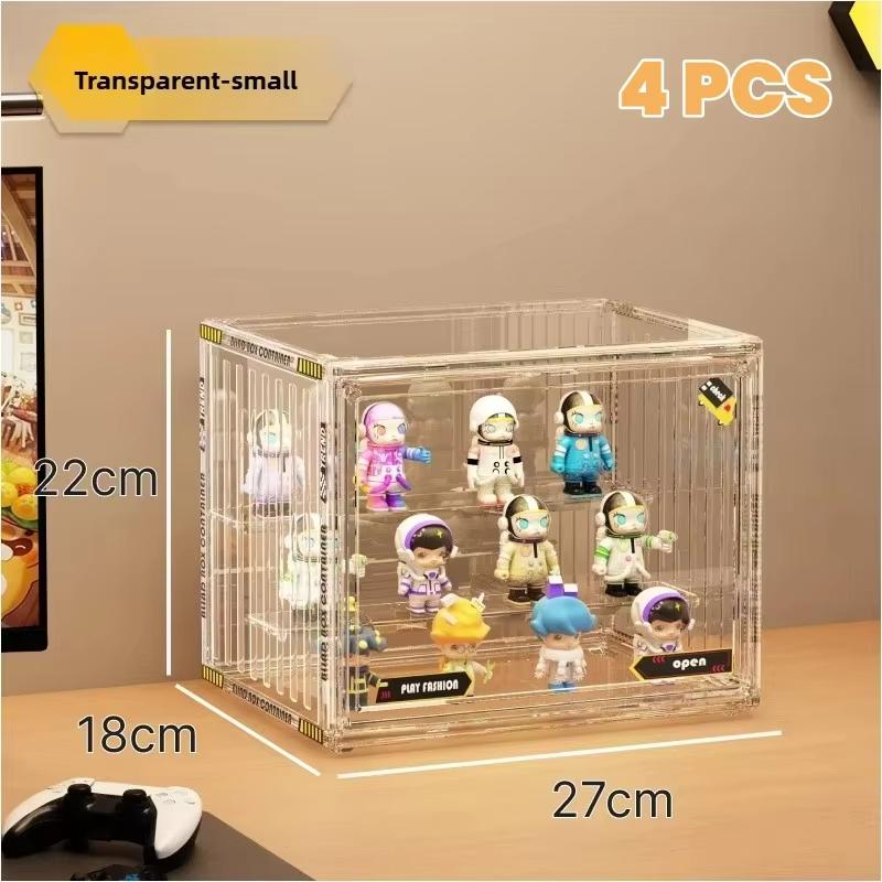 Large Containerized Designs Acrylic Organizer for Collectible Figures and Blind Box Toys Action Figures Desktop Organizers Box