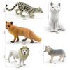 Simulated Forest Animal Model Gray Wolf Red Fox Arctic Fox White Male Lion Snow Leopard Children'S Cognitive Static Ornament