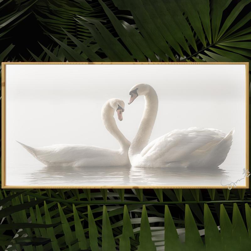 

Любитель животных плакат с изображением природы, печать на холсте, настенная эстетическая картина с изображением животного, влюбленное животное, украшение стены для домашней комнаты 50x100cm Unframed