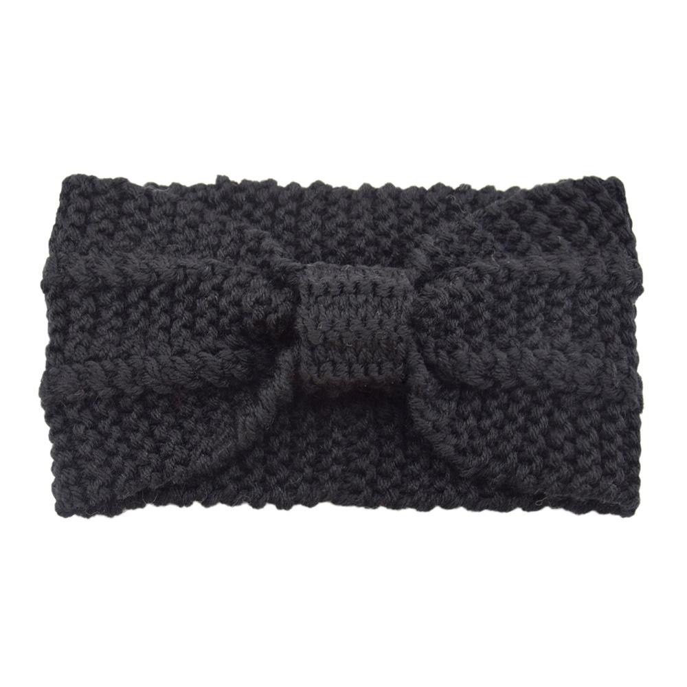 Effen Kleur Gebreide Hoofdbanden Winter Oorwarmers Gedraaid Elastisch Tulband Vrouwen Meisjes Haarbanden Pluche Gebreide Hoofddoek Hoofddeksel