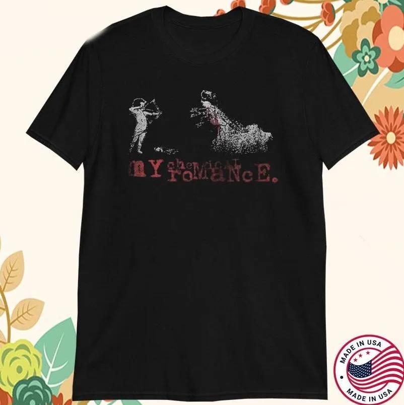 Unisex Short Sleeve Crew Neck Cotton T Shirt My Chemical Romance Cupid Distressed M