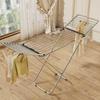 Stainless Steel Folding Clothes Rack for Indoor/Outdoor Use - Ideal for Home, Bedroom, Balcony, Living Room, and Quilt Drying