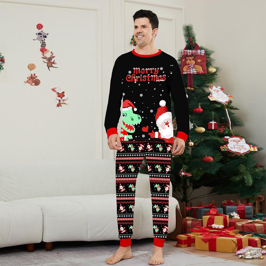 Christmas Parent Child Family Set Home Furnishings Christmas Pajamas Two Piece Set