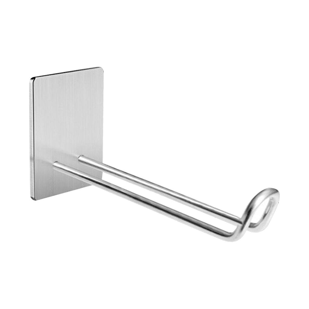Stainless Steel Bathroom Sticky Hook Wall Mount Towel Hanger Shower Glass Wall Hanging Rack for Home and Hotel Use