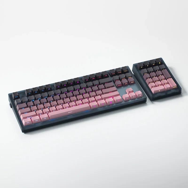 2025 Good Gradient Keycaps Side Printed Shine Through PBT Double Shot OEM Profile for MX Switches Gaming Keyboard 130+key Caps