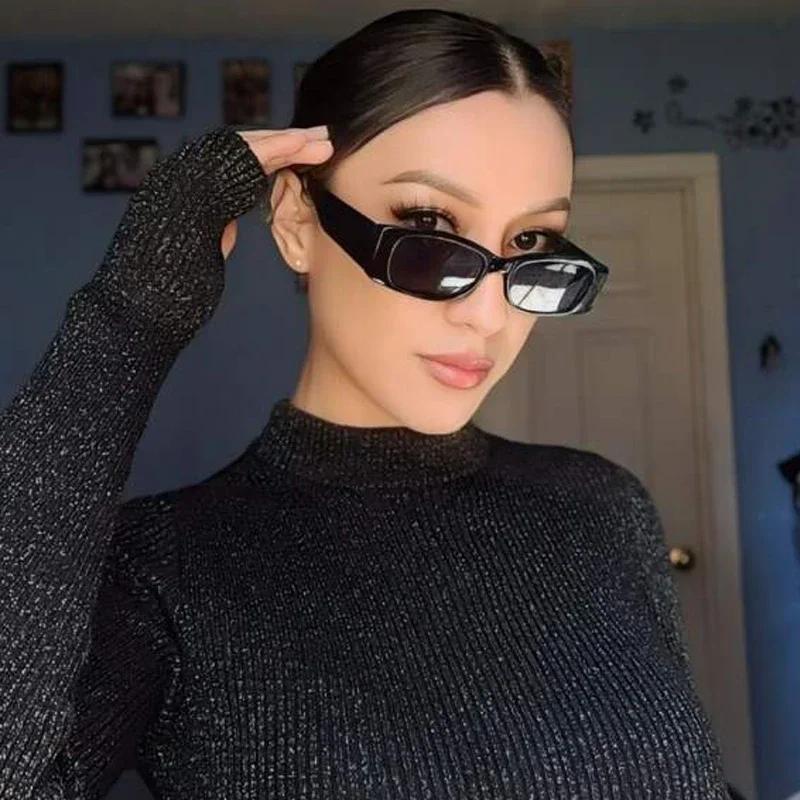 Trendy Rectangle Sunglasses Men Women Luxury Brand Designer Square Frame Sun Glasses Vintage Small Sunglasses