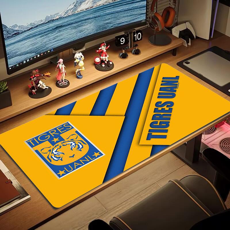 Tigres UANL Logo Color Mouse Pad Large Gaming Table Cushion Non-slip Laptop Tablet Big Mousepad XXL Mat Mini PC Playmat With Lock edge