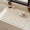 Tapis de Séchage de Cuisine en Diatomite Antidérapant Absorbant l'Eau Résistant à la Chaleur Coussin pour Machine à Café pour Maisons de Style Japonais---