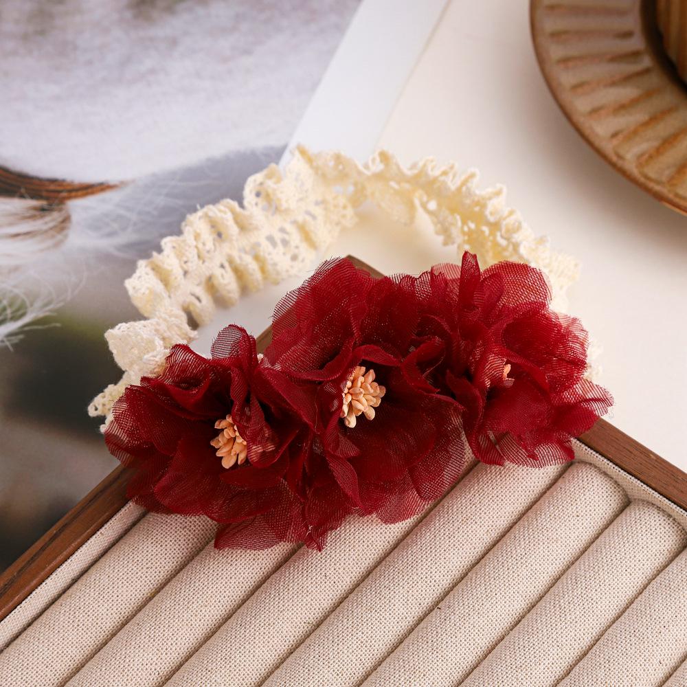 Korean Style Mesh Flower Baby Headband - Children's Princess Headdress for Birthdays and Photos