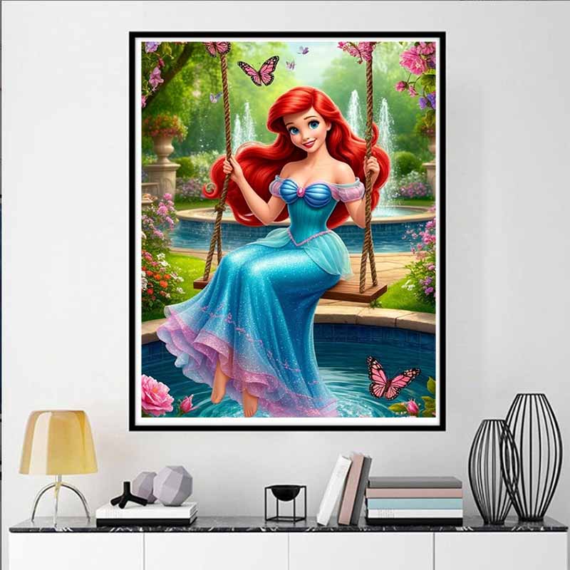 Disney 5D DIY Diamond Painting The Little Mermaid Ariel Embroidery Mosaic Cross Stitch Home Decor Gift Crafts