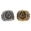 2026 European and American Men's Jewelry Personalized Retro Oval Ring