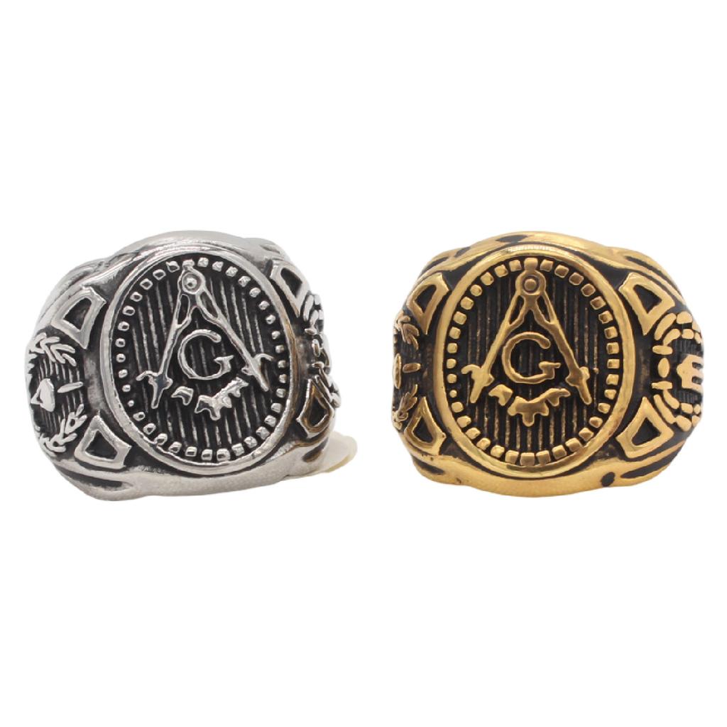 2026 European and American Men's Jewelry Personalized Retro Oval Ring