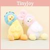 Adorable Tilted Head Duck Keychain Cute Plush Toy Cartoon Duck Figurine Stuffed Animal