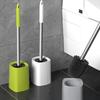 Zestaw Szczotki do Toalety z Podstawką - Długi Uchwyt, Czyszczenie Bez Zakamarków dla Łazienek
