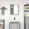 VidaXL Armoire murale de salle de bain miroir sonoma gris 50x21x60 cm, armoire suspendue de salle de bain, meuble mural de 861905