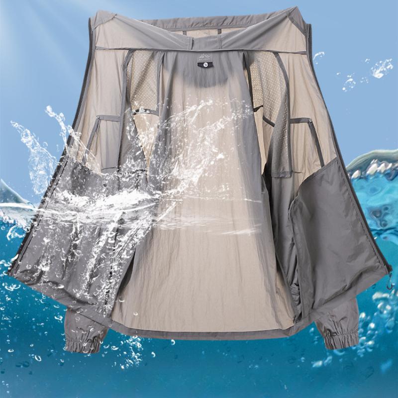 Hooded Sunscreen Set for Men Breathable and Quick Drying Outdoor Sports Fishing Sunscreen Clothing Couples