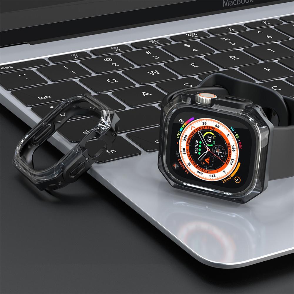 Etui Na opaskę Apple Watch Ultra2 1 49mm Pokrycie PC Ramka do Iwatch Seria 9 8 7 SE 6 5 4 Ochronna obudowa Zderzak Pokrywa