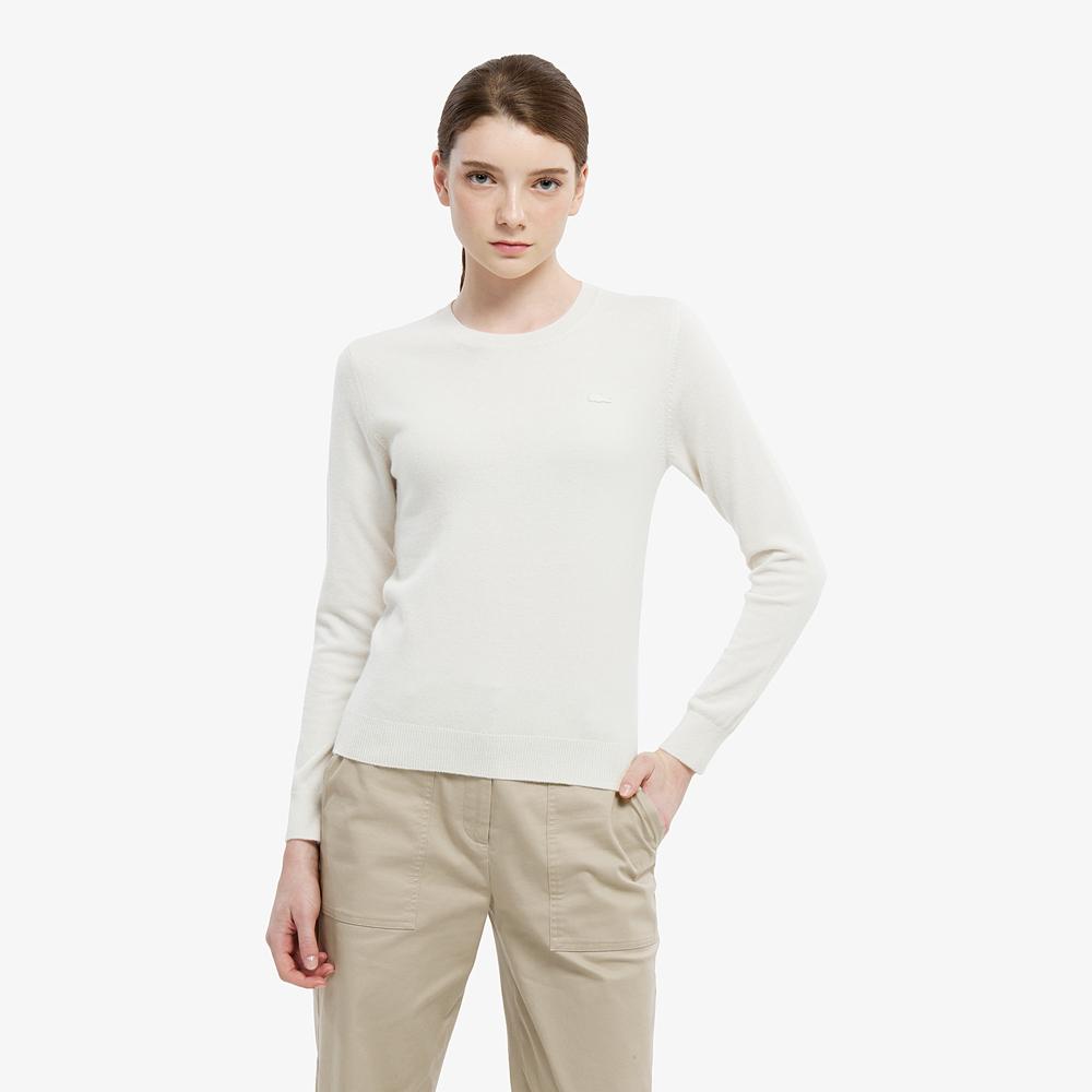 LACOSTE Women'S Basic Crew Neck Sweater Af294E-55N Xfj