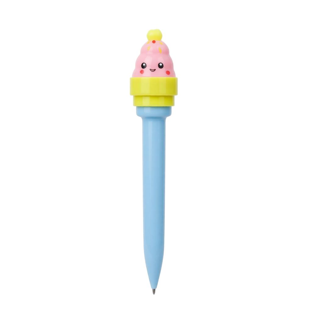 Rotating Pen Creative Toy Set with Christmas Bun Design, Gift Prop Combo