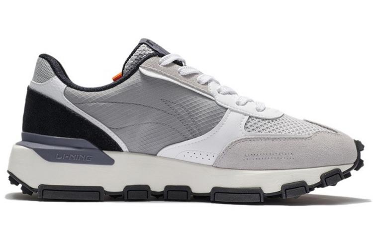Li Ning Classic Cushioning Low Top Sports Casual Shoes Men's Gray White AGCS093-1