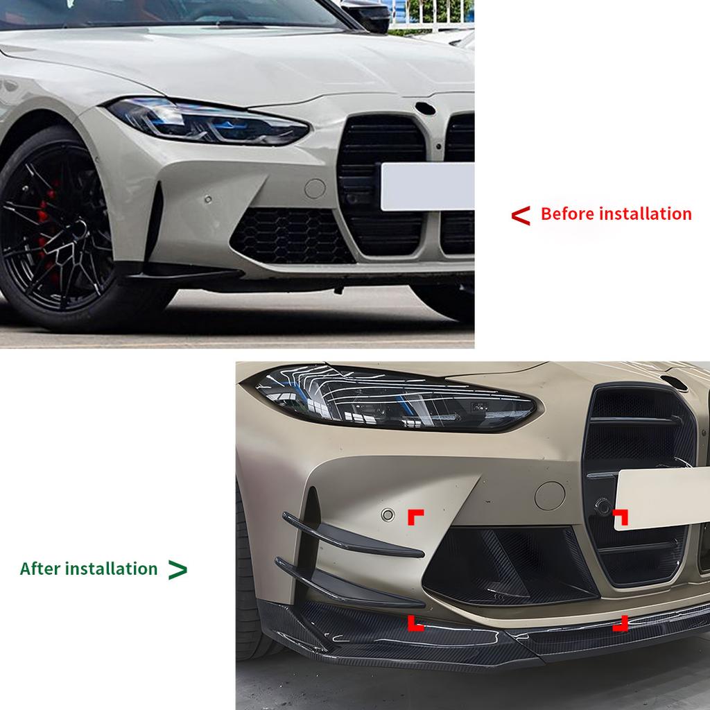 Boční mřížka ventilace nárazníku, kryt mlhového světla pro BMW M3 M4 G80 G82 G83 2020-2025 Rám sání, kryt, mřížka, bodykit