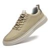 Men's Round Toe Genuine Leather Retro Lace-up Casual Shoes - Large Sizes Available