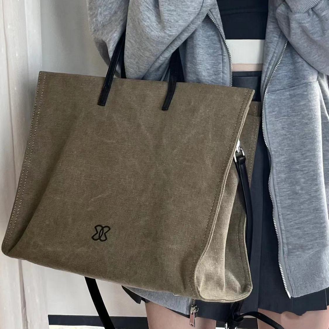 

Dai Yi Women s Bag, Canvas Bag Women s 2022 New Shoulder Crossbody Bag Versatile Large Capacity Commuter Handbag зеленого кольору хакі