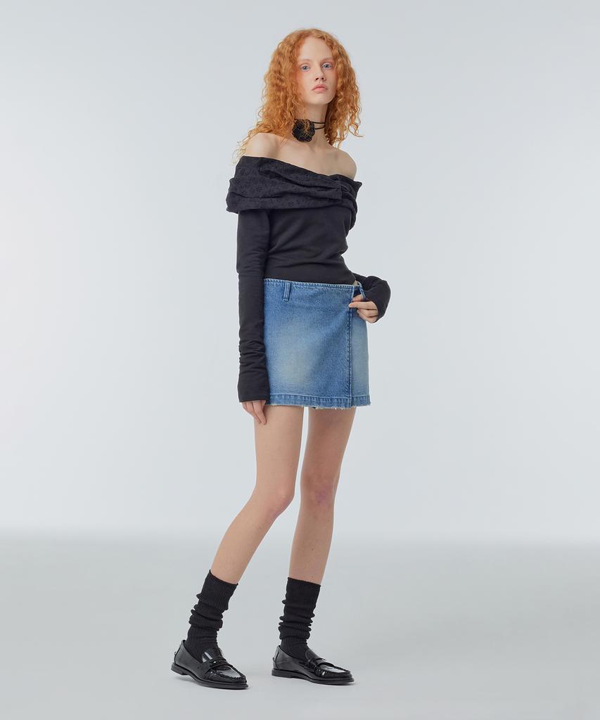 INSTANTFUNK Off-Shoulder Lace Long Sleeve