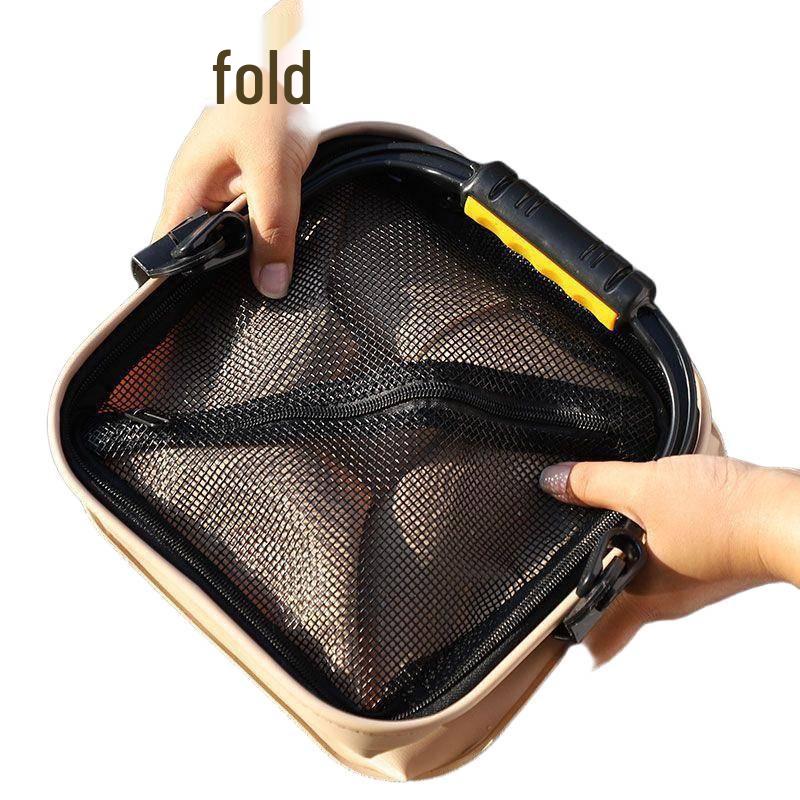 Portable Foldable Fishing Bucket & Live Fish Protector