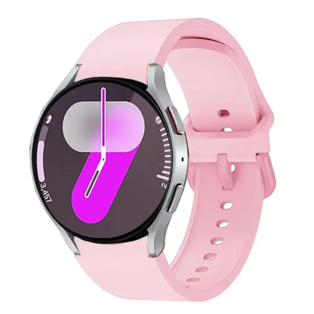 20mm Silicone Strap For Samsung Galaxy Watch 7/6/5/4 44mm 40mm Watchband For Galaxy Watch 6 4 Classic 43mm/47mm 42mm/46mm Band