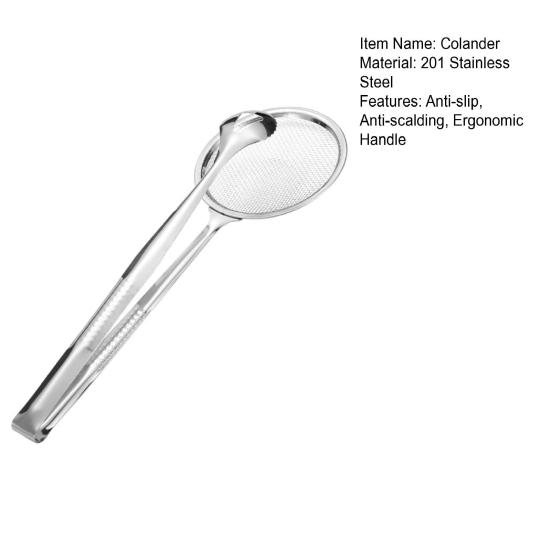 Cuchara Coladora de Aceite de Acero Inoxidable con Malla Fina Skimmer de Cocina para Freír Filtrar Tamizar Colador a Prueba de Óxido para Jugos y Leche de Soja