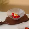 ZISIZ Vertical Stripe Transparent Glass Salad & Dessert Bowl Set