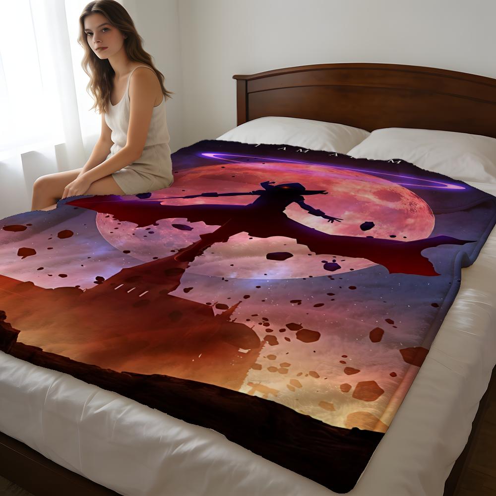 Anime The Eminence In Shadow Wurfdecke Hohe Dichte Kurzer Plüsch für Sofa Nickerchen Klimatisierte Räume Weich Hautfreundlich