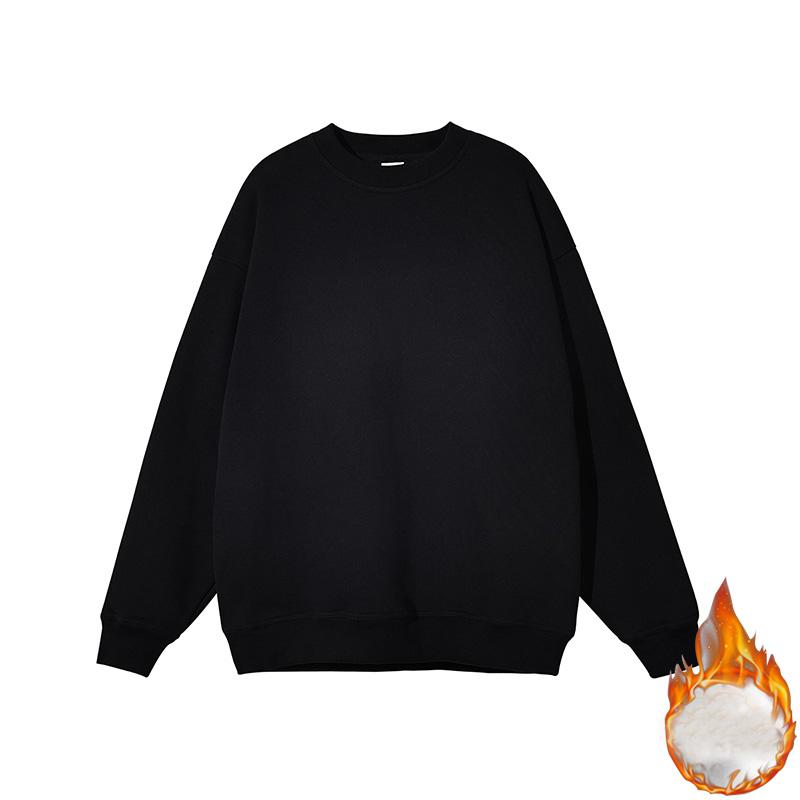autumn winter cotton fleece warm Sweatshirt harajuku solid hoodies women men clothes thicken Long Sleeve UNISEX oversized hoodie